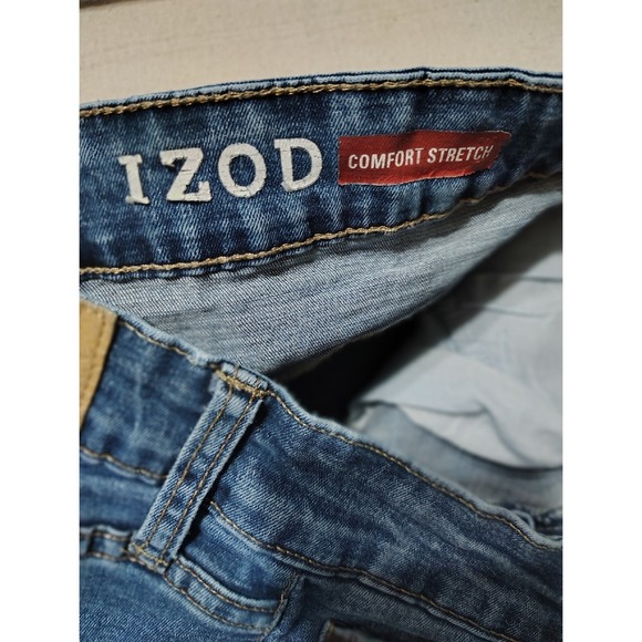 IZOD Comfort Stretch Jeans Straight Fit Denim Blue Casual Pants 32x30 U - Picture 6 of 7